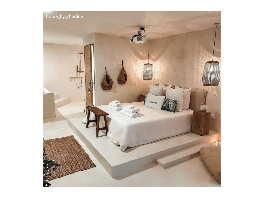 Sary - Cama con lamas macizas - Patas de madera de wengué