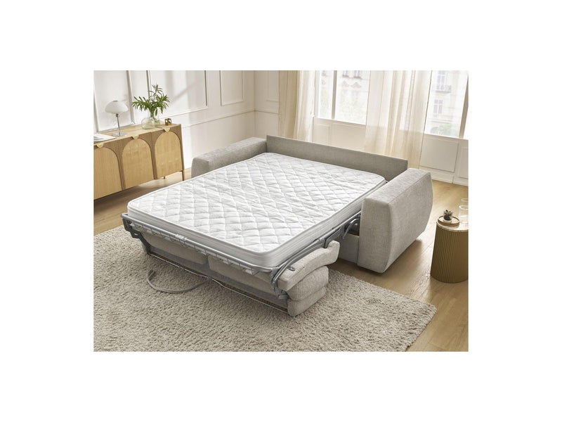 Canapé Droit Convertible Ouverture Express - Hugo - Tissu Texturé - 160X190