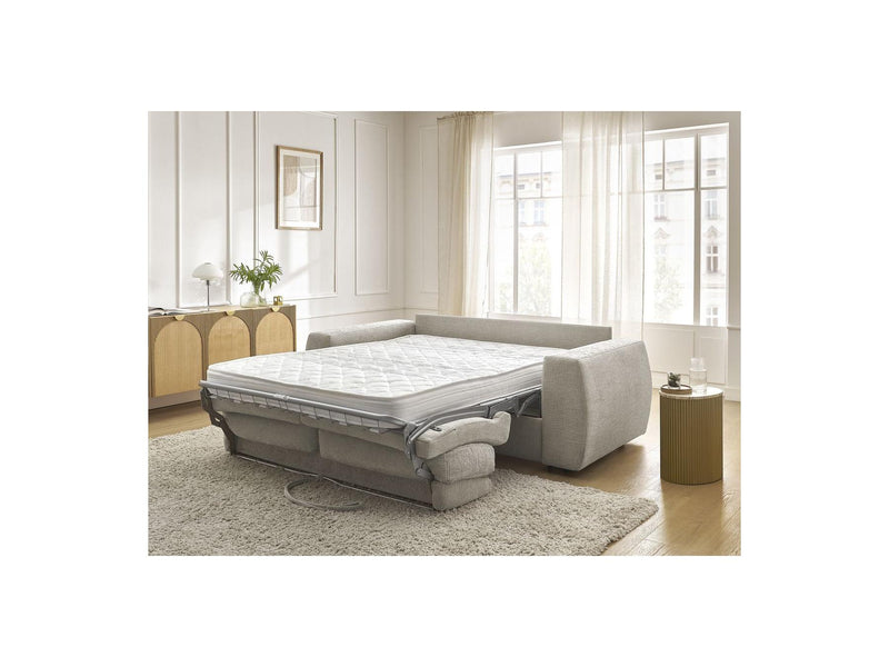 Canapé Droit Convertible Ouverture Express - Hugo - Tissu Texturé - 160X190