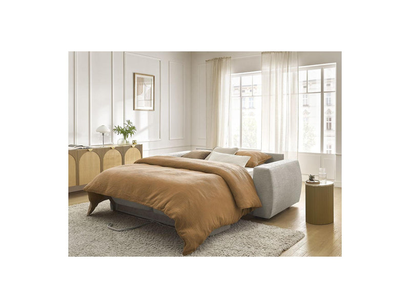 Canapé Droit Convertible Ouverture Express - Hugo - Tissu Texturé - 160X190