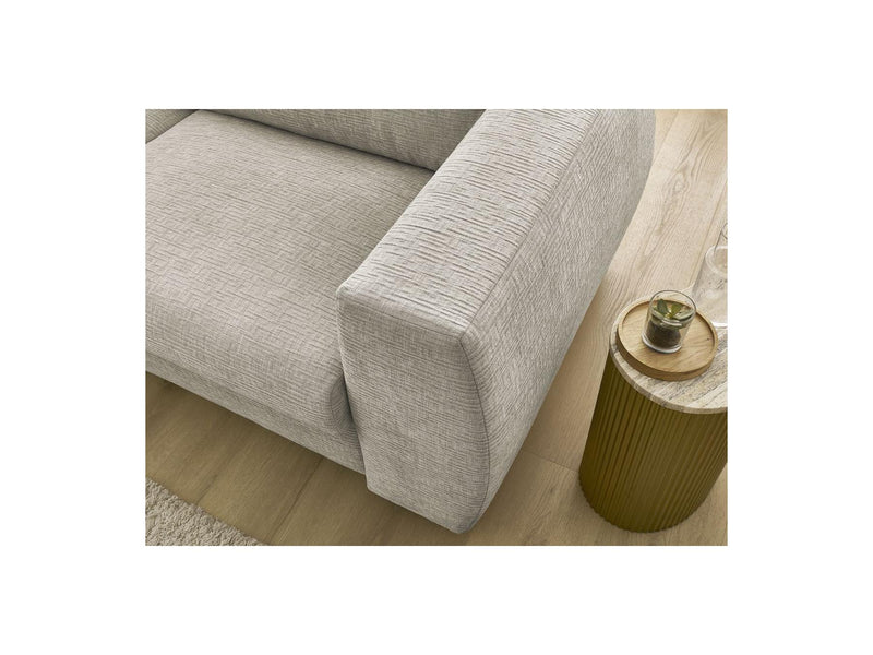 Canapé Droit Convertible Ouverture Express - Hugo - Tissu Texturé - 160X190