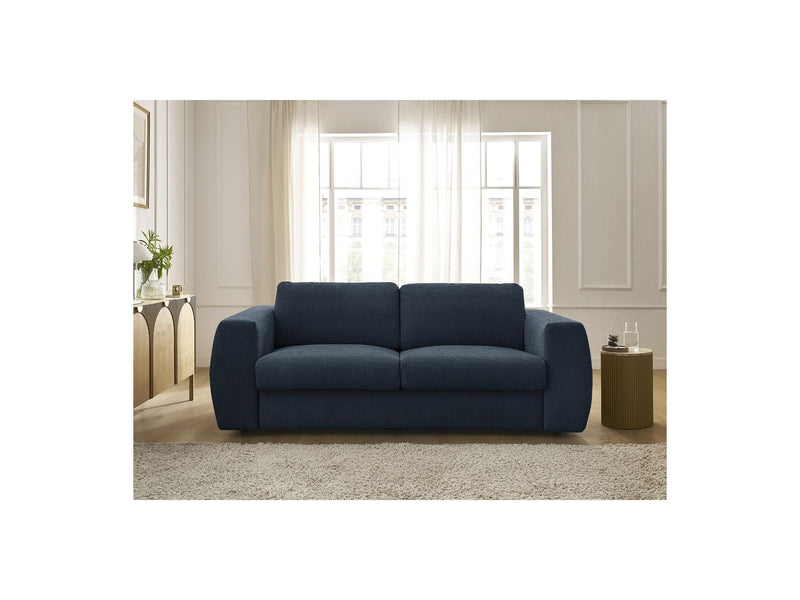 Canapé Droit Convertible Ouverture Express - Hugo - Tissu Texturé - 160X190