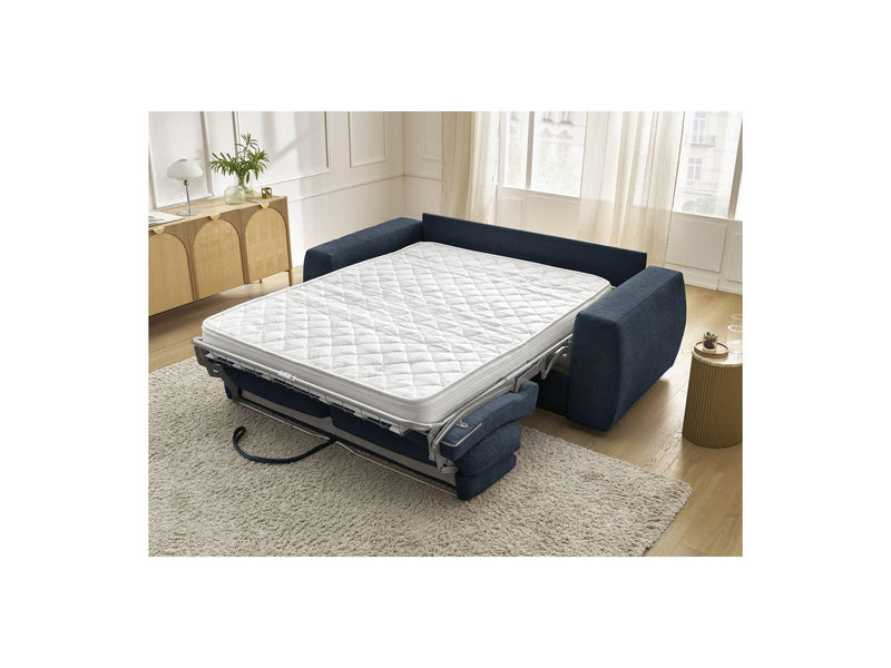 Canapé Droit Convertible Ouverture Express - Hugo - Tissu Texturé - 160X190