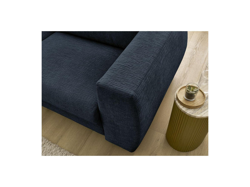 Canapé Droit Convertible Ouverture Express - Hugo - Tissu Texturé - 140X190