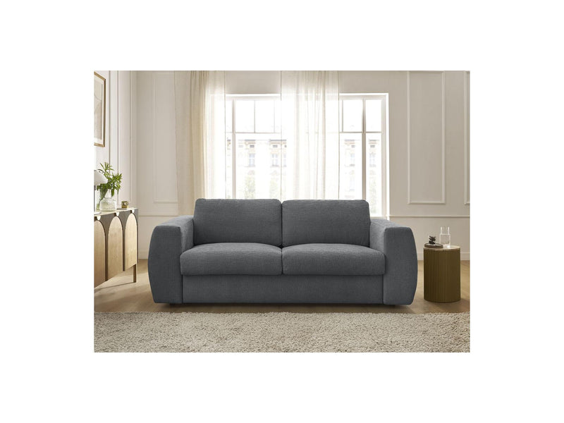 Canapé Droit Convertible Ouverture Express - Hugo - Tissu Texturé - 160X190