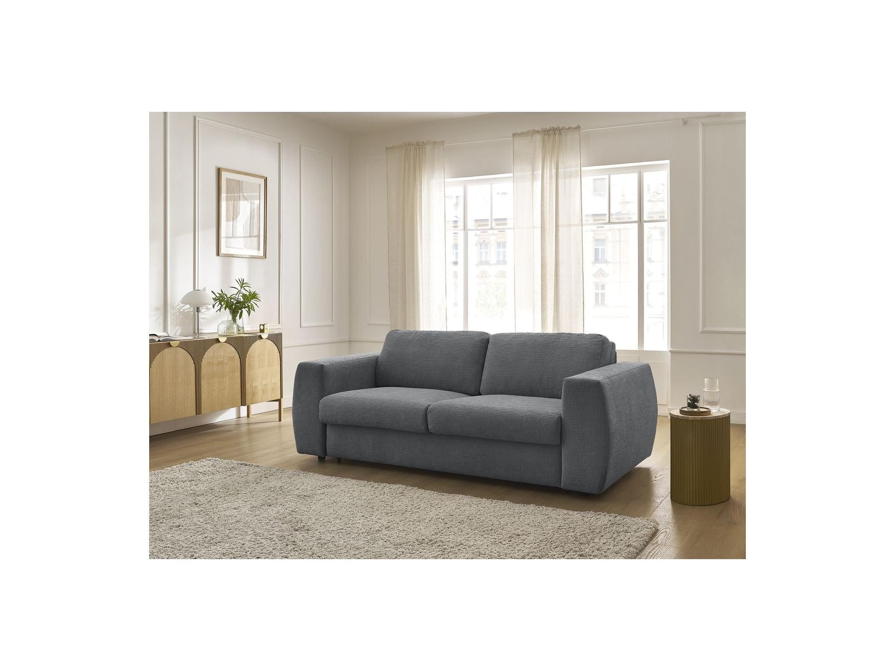 Hugo - Straight Sofa Bed with Express Opening - Textured Fabric - 160X190