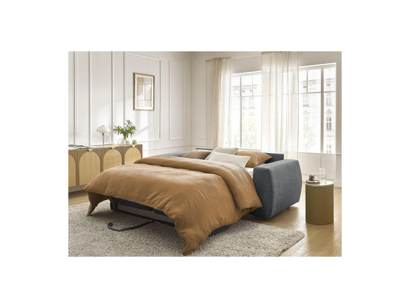 Canapé Droit Convertible Ouverture Express - Hugo - Tissu Texturé - 160X190