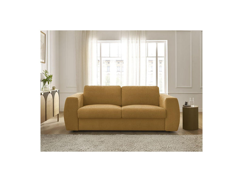 Canapé Droit Convertible Ouverture Express - Hugo - Tissu Texturé - 160X190