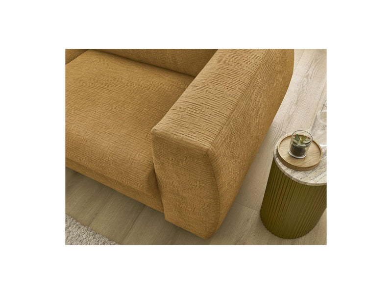 Canapé Droit Convertible Ouverture Express - Hugo - Tissu Texturé - 160X190