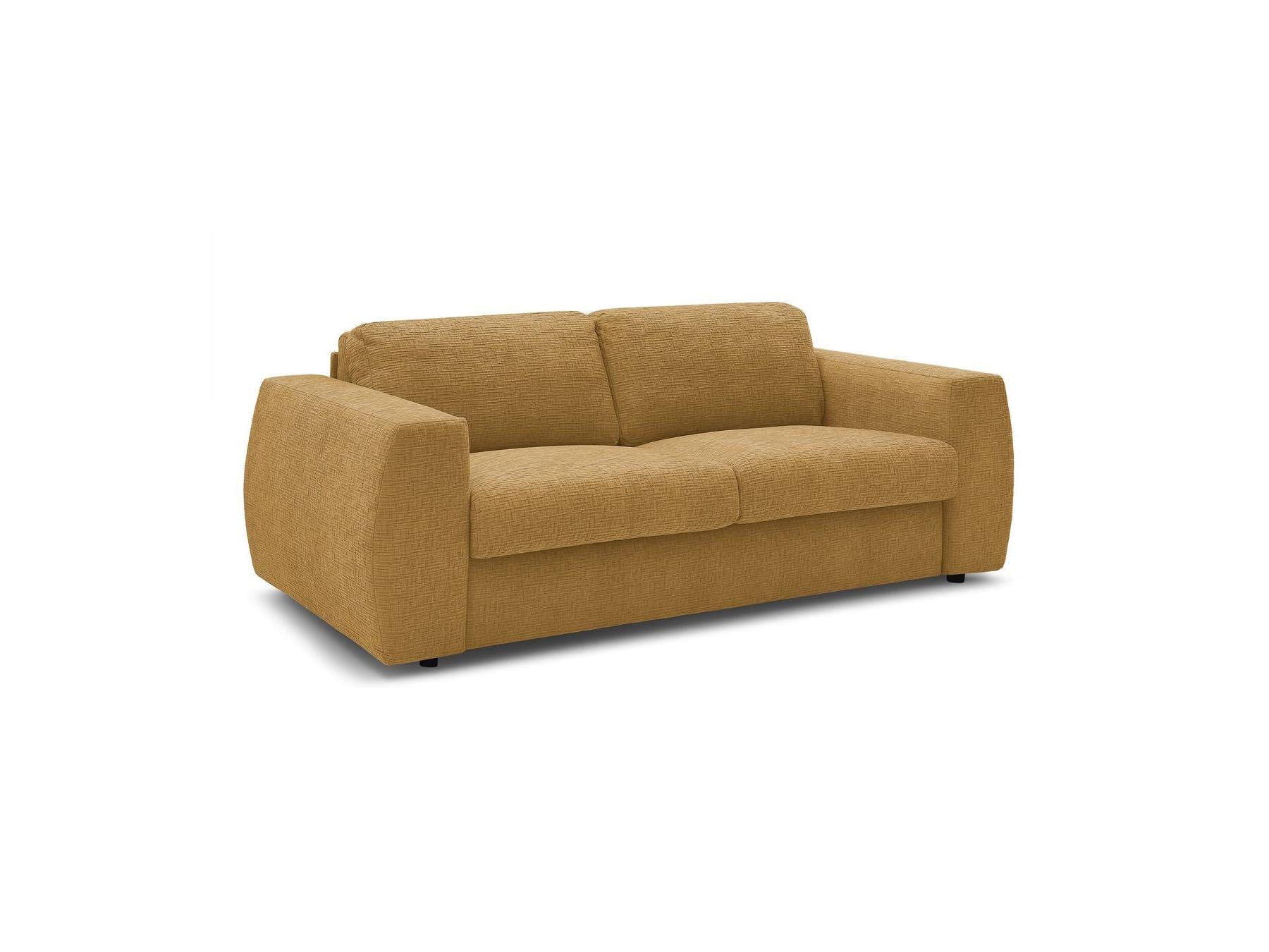 Hugo - Sofá recto convertible con apertura exprés - Tejido texturizado - 140X190