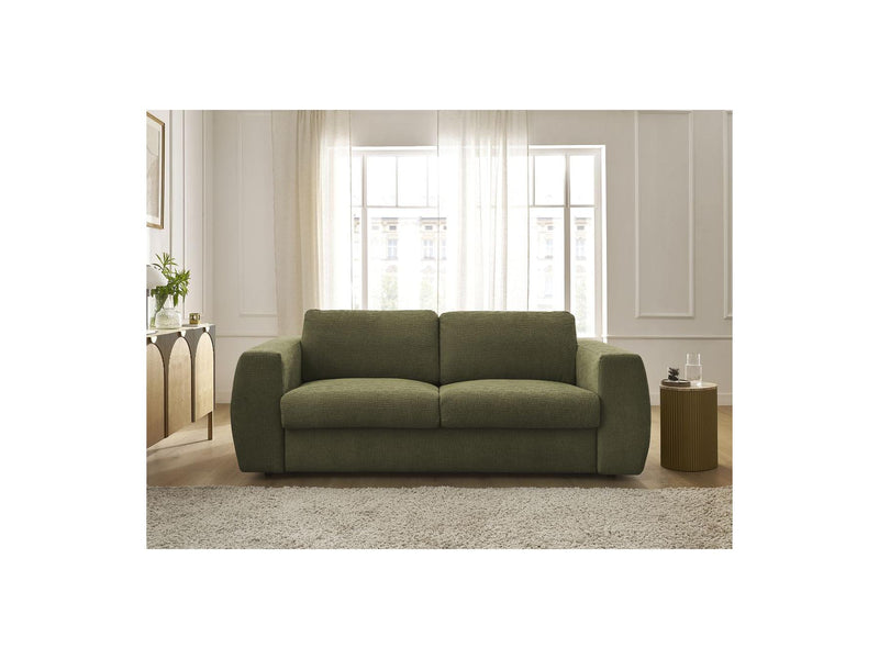 Canapé Droit Convertible Ouverture Express - Hugo - Tissu Texturé - 140X190