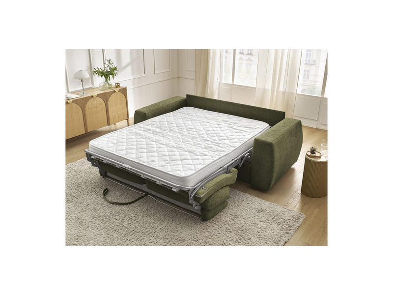 Canapé Droit Convertible Ouverture Express - Hugo - Tissu Texturé - 160X190