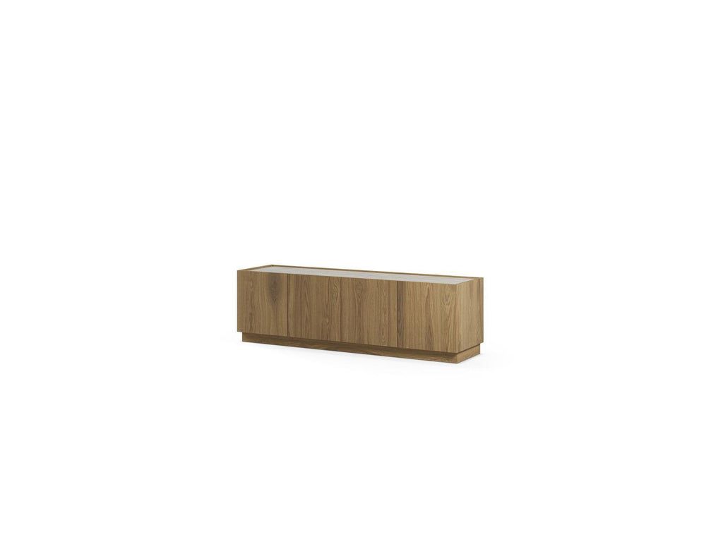 Marion - 4-Door TV Unit - Oak Effect and Travertine