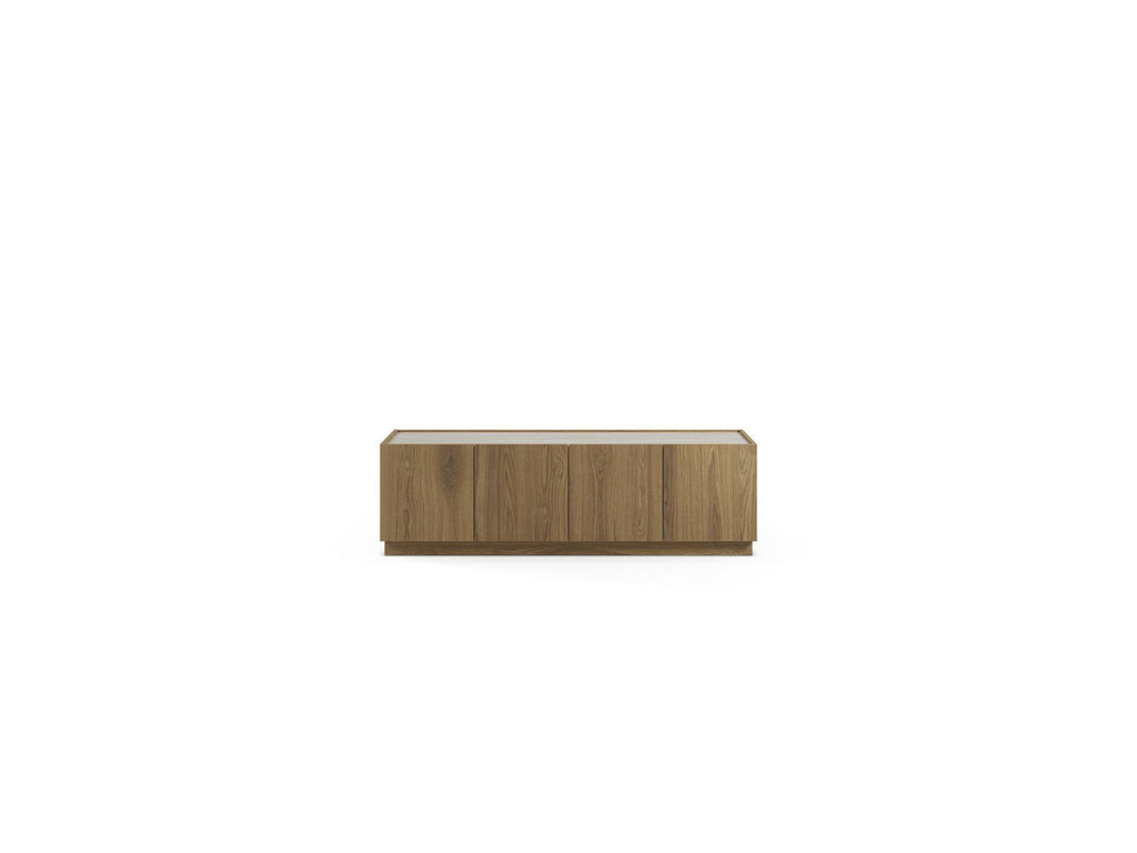 Marion - 4-Door TV Unit - Oak Effect and Travertine