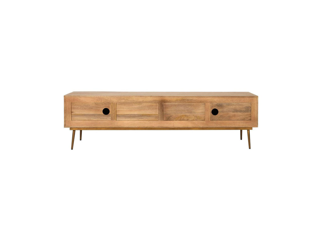 4-Door TV Unit - Bruges - Solid Mango Wood