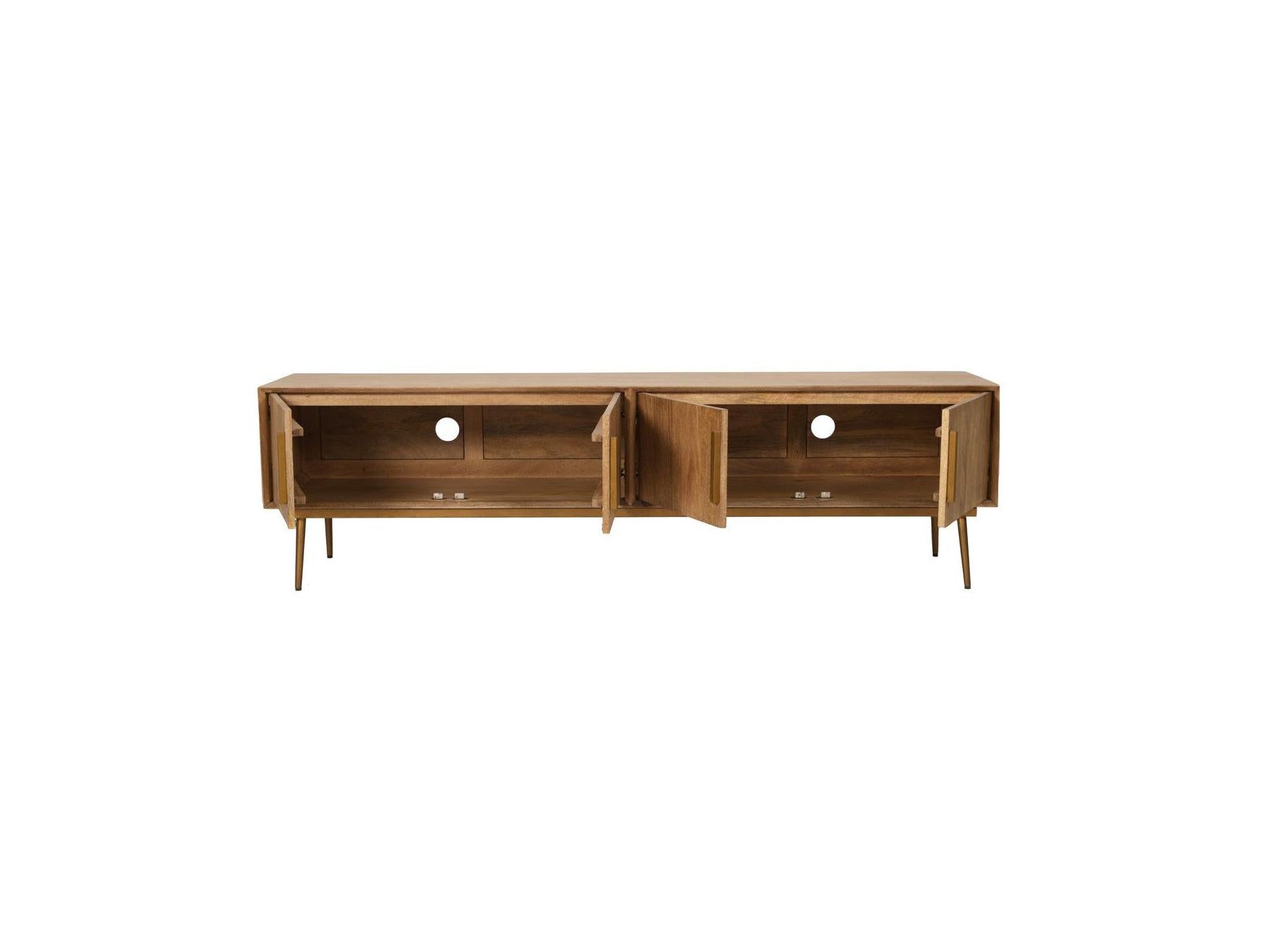 4-Door TV Unit - Bruges - Solid Mango Wood