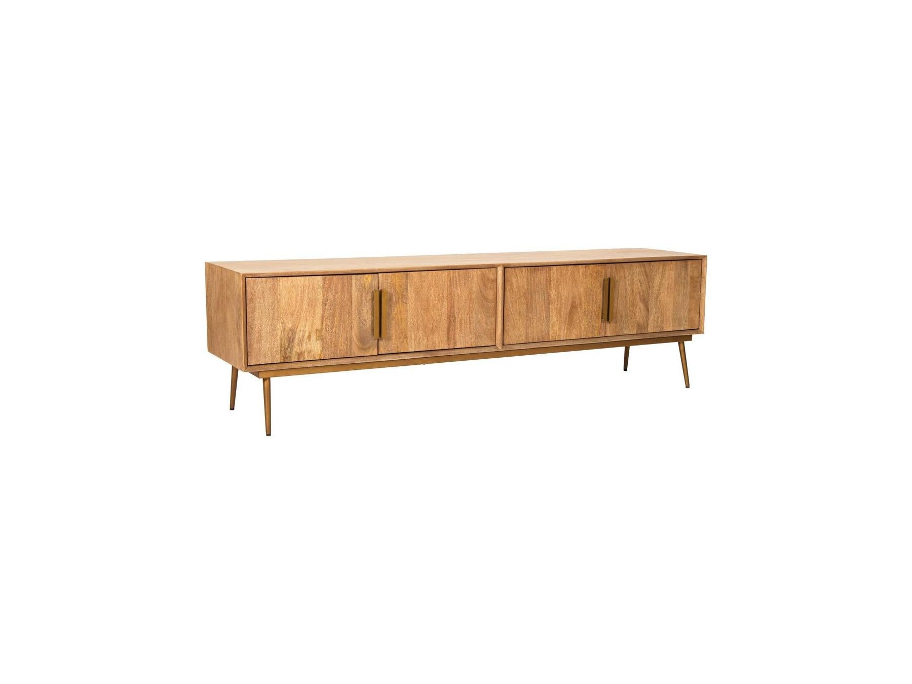 4-Door TV Unit - Bruges - Solid Mango Wood