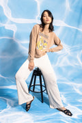 The Mélanie Beige Lace Pants