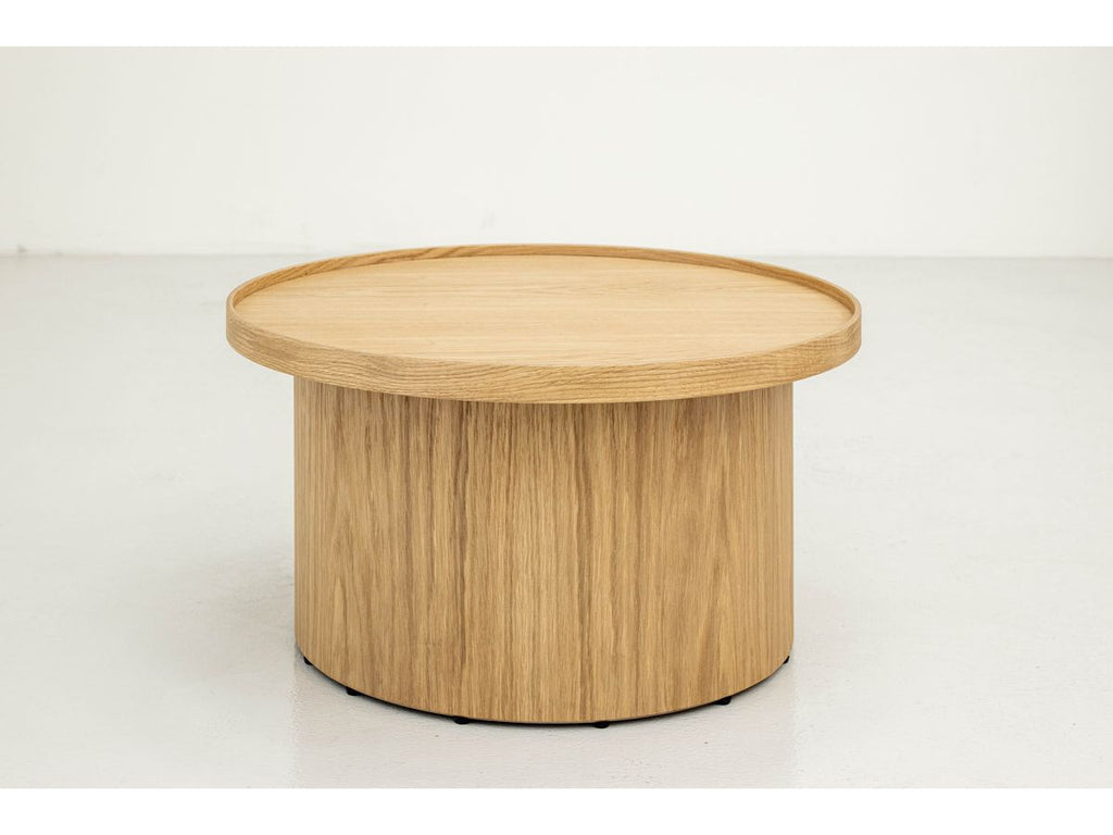 Castellane - Ensemble De 3 Tables Basses Placage Chêne Massif