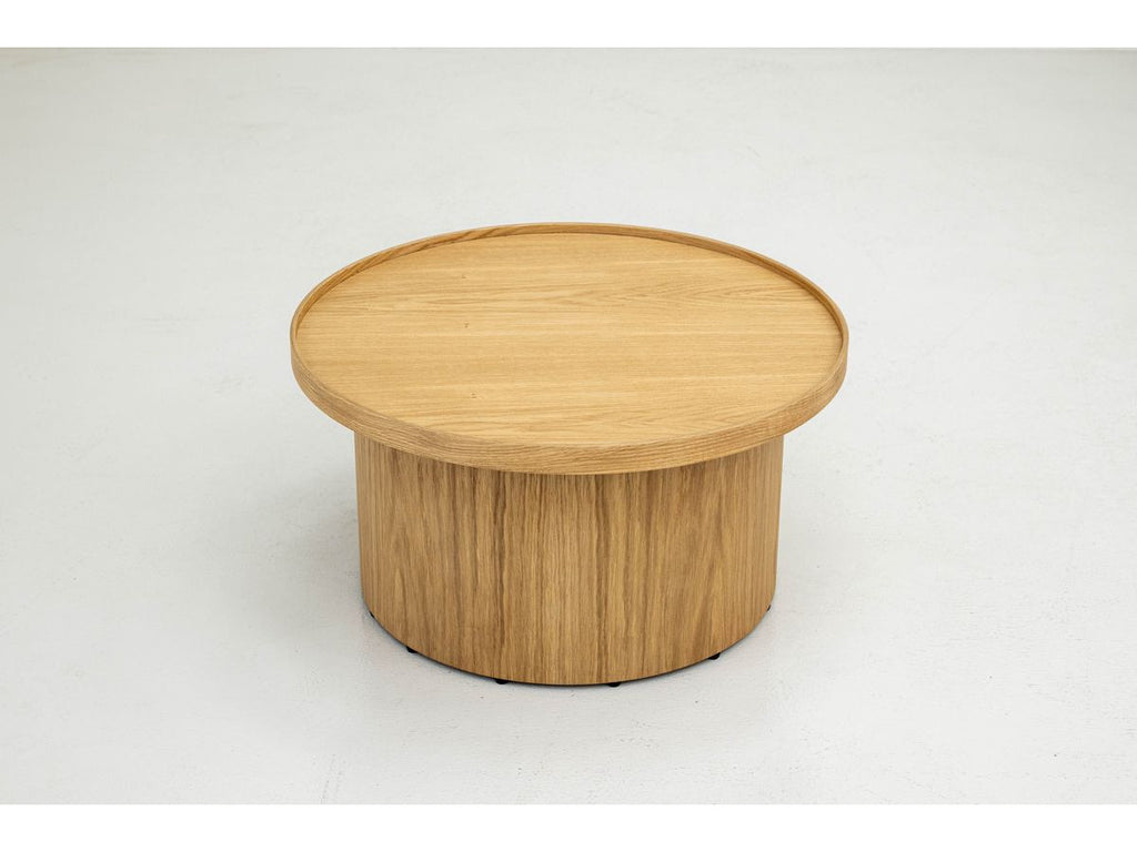 Castellane - Ensemble De 3 Tables Basses Placage Chêne Massif