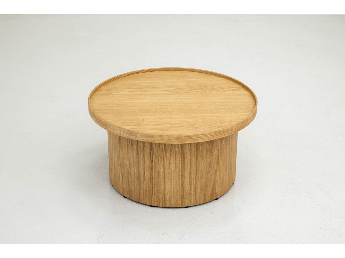 Castellane - Ensemble De 3 Tables Basses Placage Chêne Massif