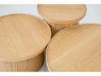 Castellane - Ensemble De 3 Tables Basses Placage Chêne Massif