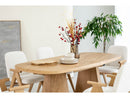 Mazargues - Table À Manger Extensible Rectangulaire Arrondie 200 À 300 Cm - Placage Chêne Massif