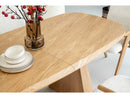 Mazargues - Table À Manger Extensible Rectangulaire Arrondie 200 À 300 Cm - Placage Chêne Massif