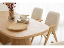 Mazargues - Table À Manger Extensible Rectangulaire Arrondie 200 À 300 Cm - Placage Chêne Massif