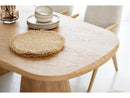 Mazargues - Table À Manger Extensible Rectangulaire Arrondie 200 À 300 Cm - Placage Chêne Massif