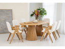 Mazargues - Table À Manger Extensible Rectangulaire Arrondie 200 À 300 Cm - Placage Chêne Massif