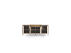 Lino - 4-Door Sideboard - Oak-Effect Top and Metal Legs