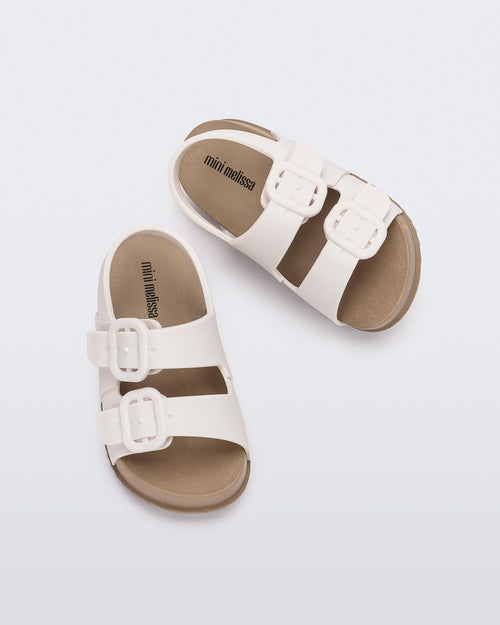 Sandales Mini Melissa Cozy - Marron / Blanc