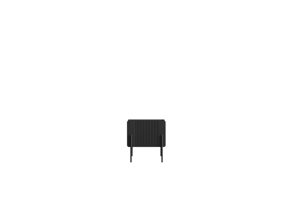 Mathilde - 1-Drawer Bedside Table - Black Legs