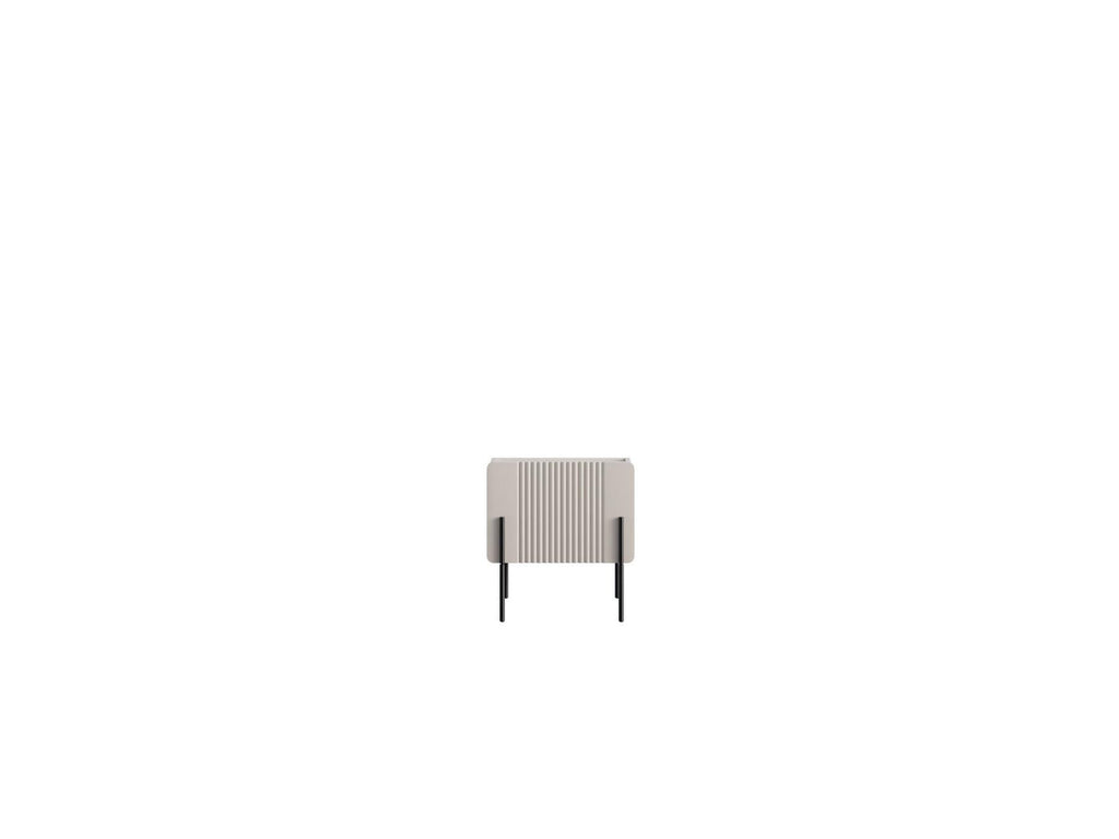 Mathilde - 1-Drawer Bedside Table - Black Legs