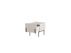 Mathilde - 1-Drawer Bedside Table - Black Legs