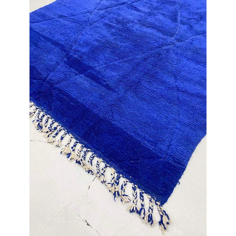 Tapis Berbère Marocain Beni Ouarain - Bleu Majorelle