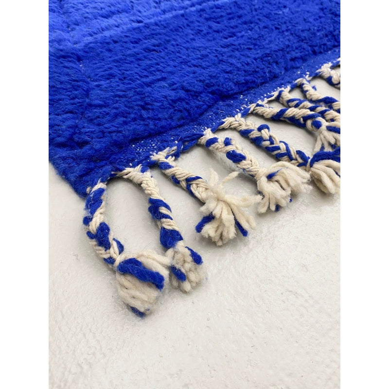 Tapis Berbère Marocain Beni Ouarain - Bleu Majorelle