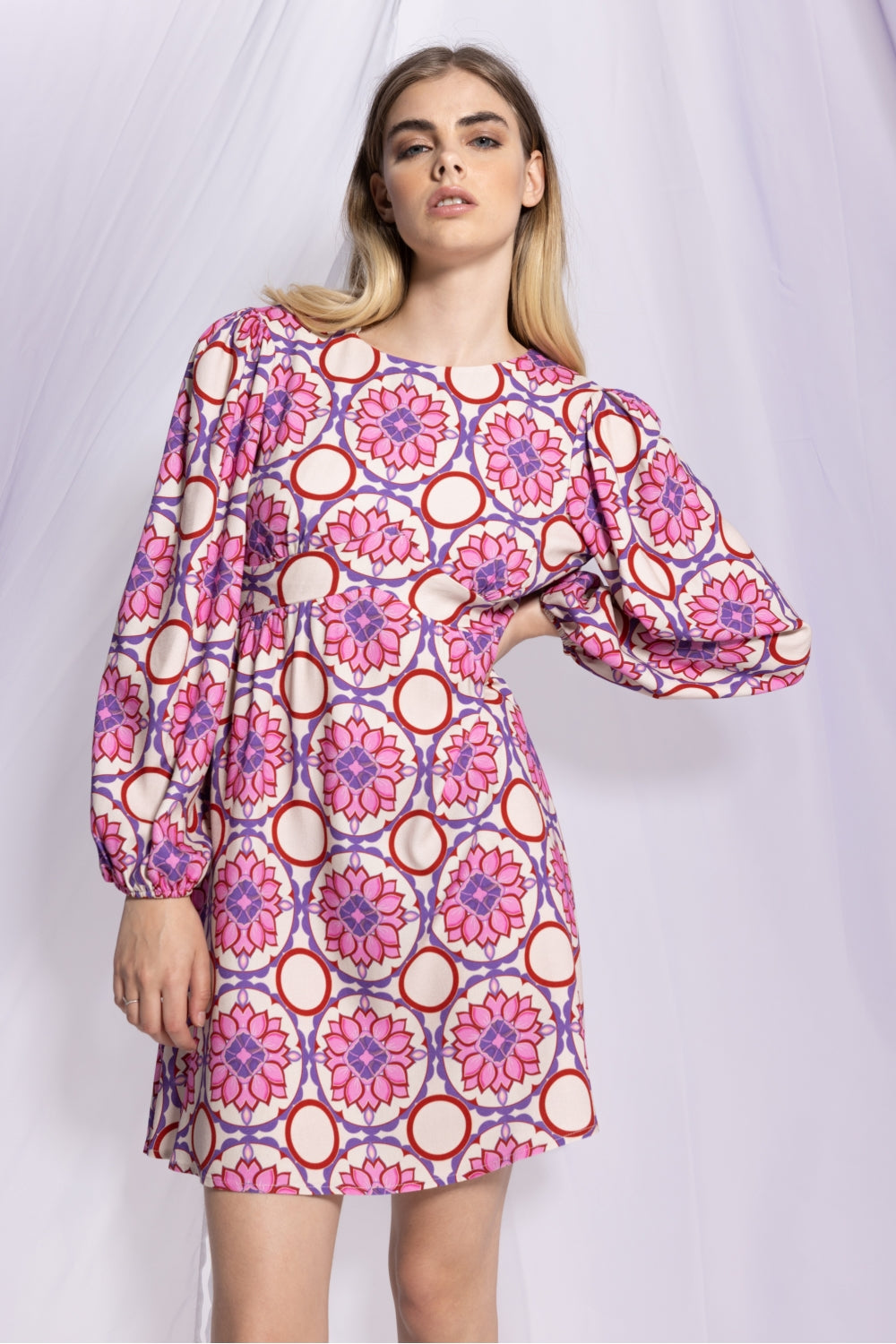 The Kamala Pink Lotus Dress