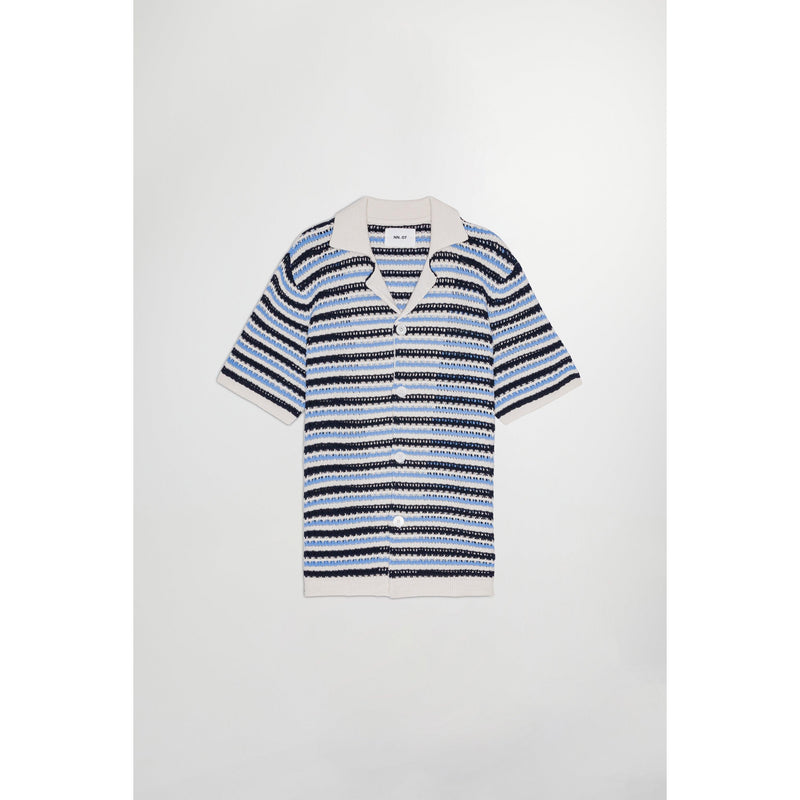 Gilet Henry Ss - Navy Stripe