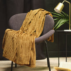 Permanent Plain Essential - Ribbed Throw - Brown
