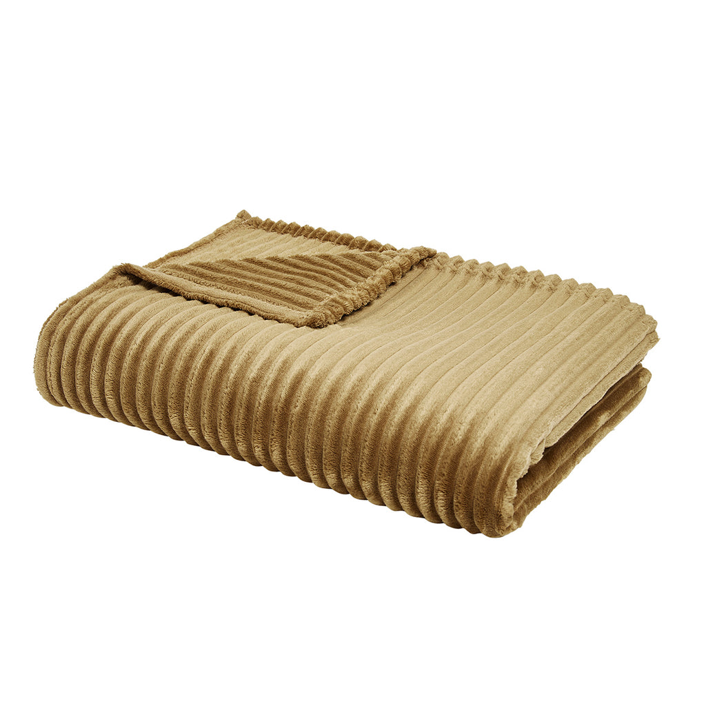 Permanent Plain Essential - Ribbed Throw - Brown