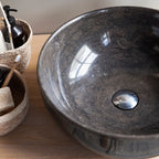Mia - Vasque Ronde - Marbre - Gris