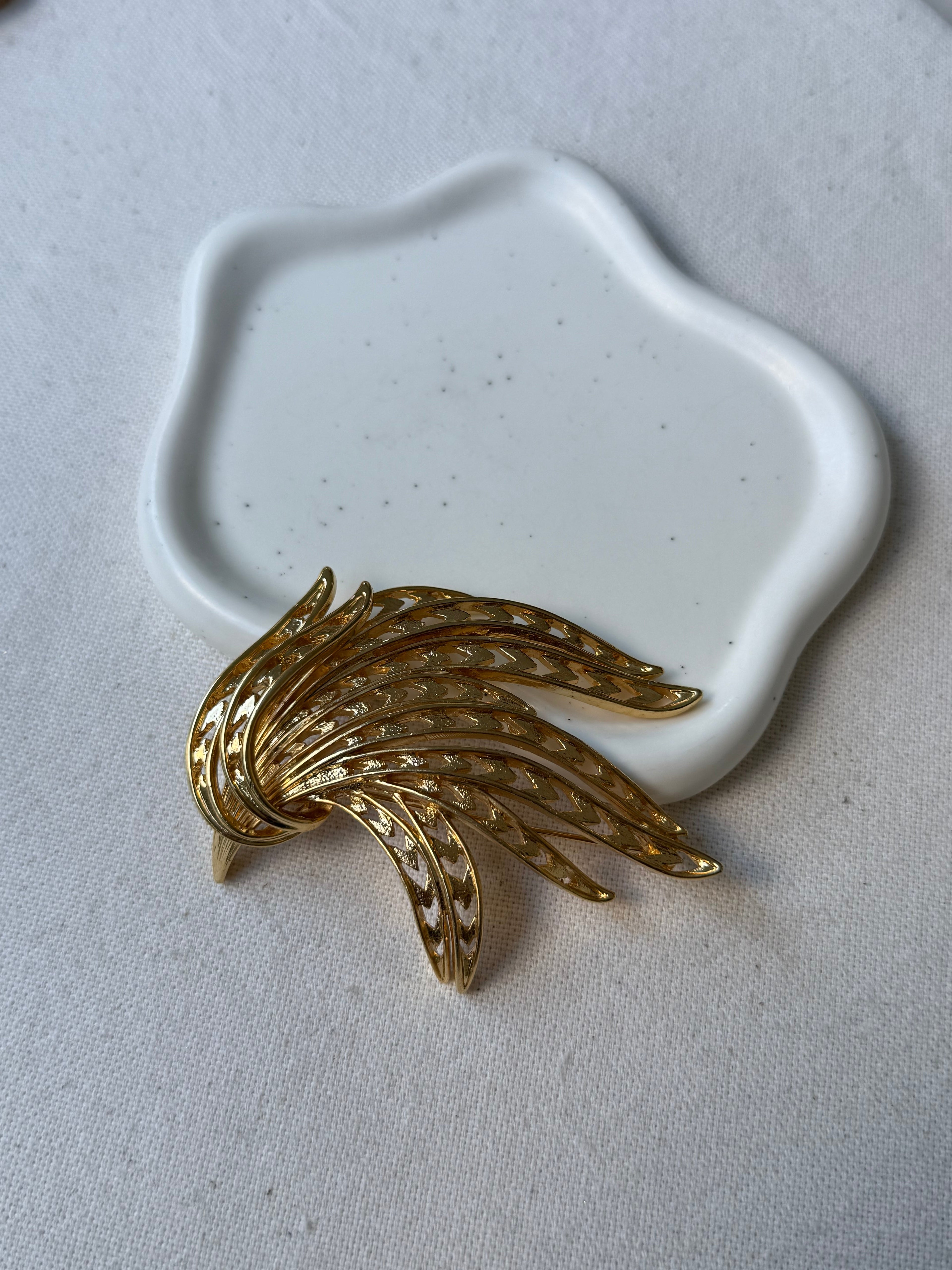 Broche Monet Vintage - Hoja Dorada