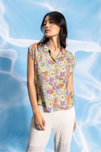 The Vicky Lilac Flower Blouse