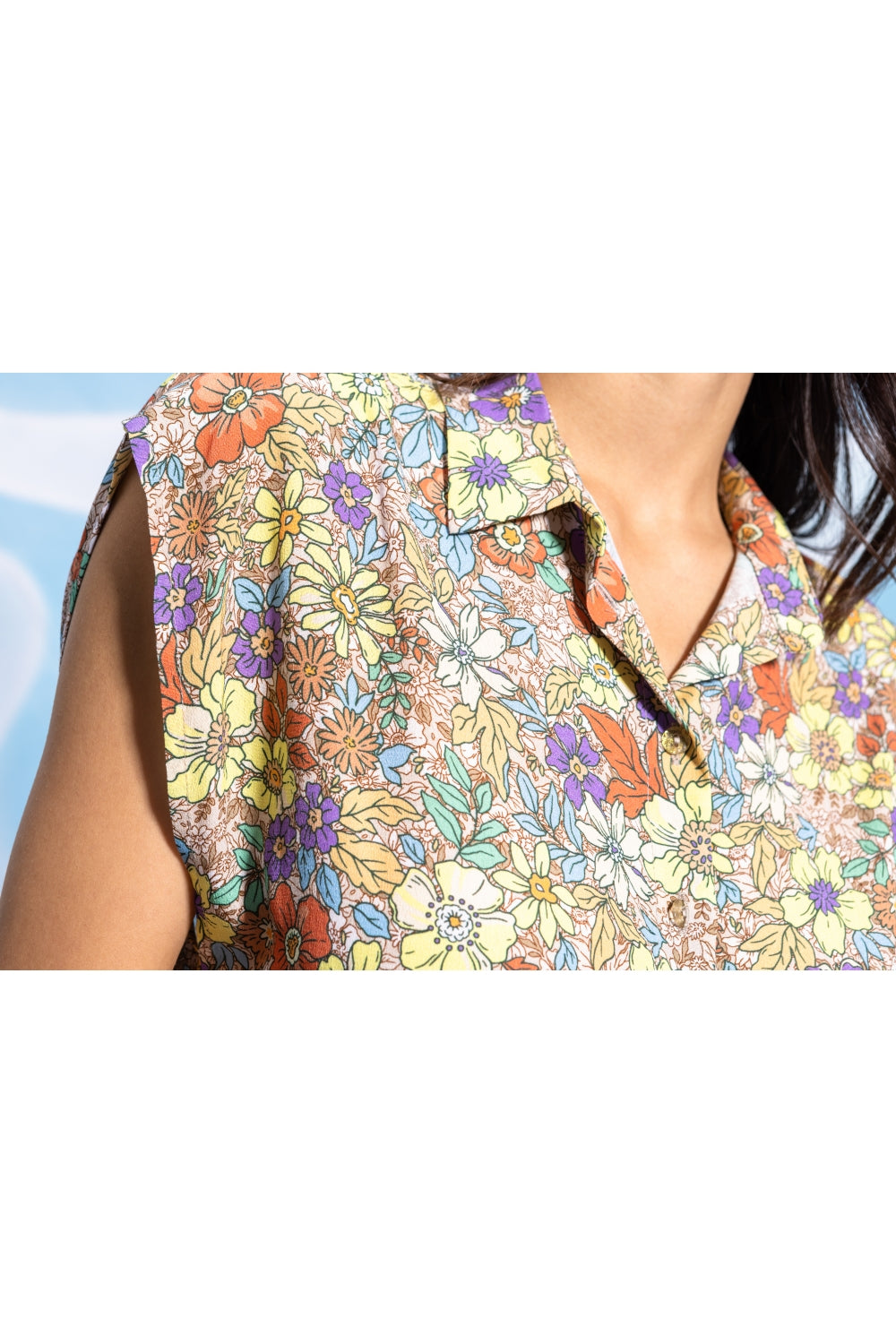 The Vicky Lilac Flower Blouse