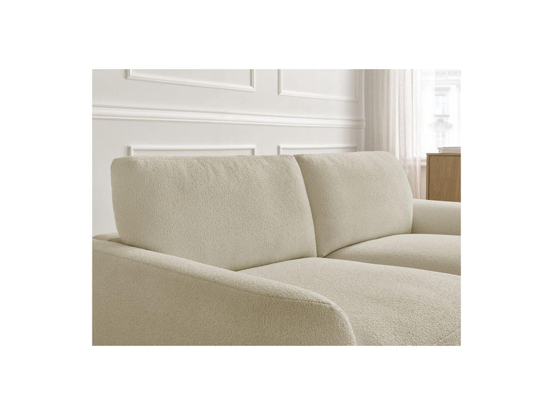 Canapé Droit Fixe - Leonore - Tissu Bouclette