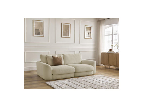 Canapé Droit Fixe - Leonore - Tissu Bouclette