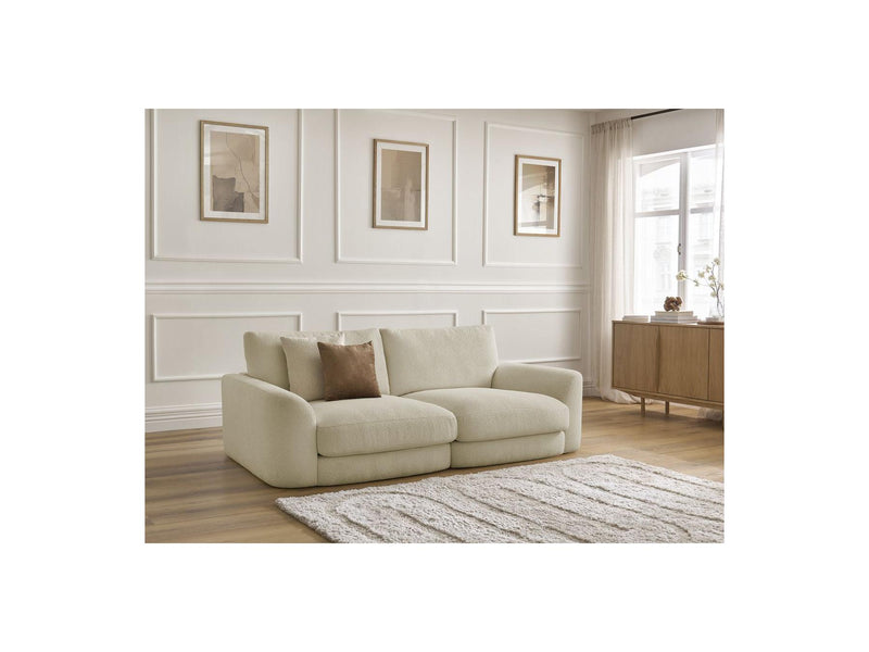 Canapé Droit Fixe - Leonore - Tissu Bouclette