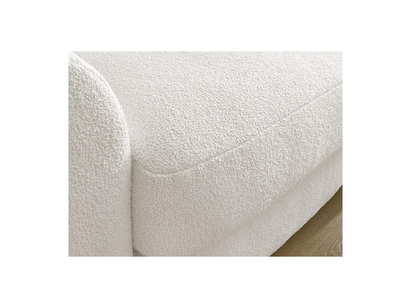 Canapé Droit Fixe - Leonore - Tissu Bouclette
